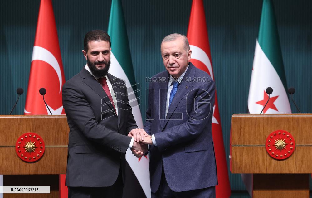 Recep Tayyip Erdogan And Ahmed al-Sharaa Press Conference - Ankara