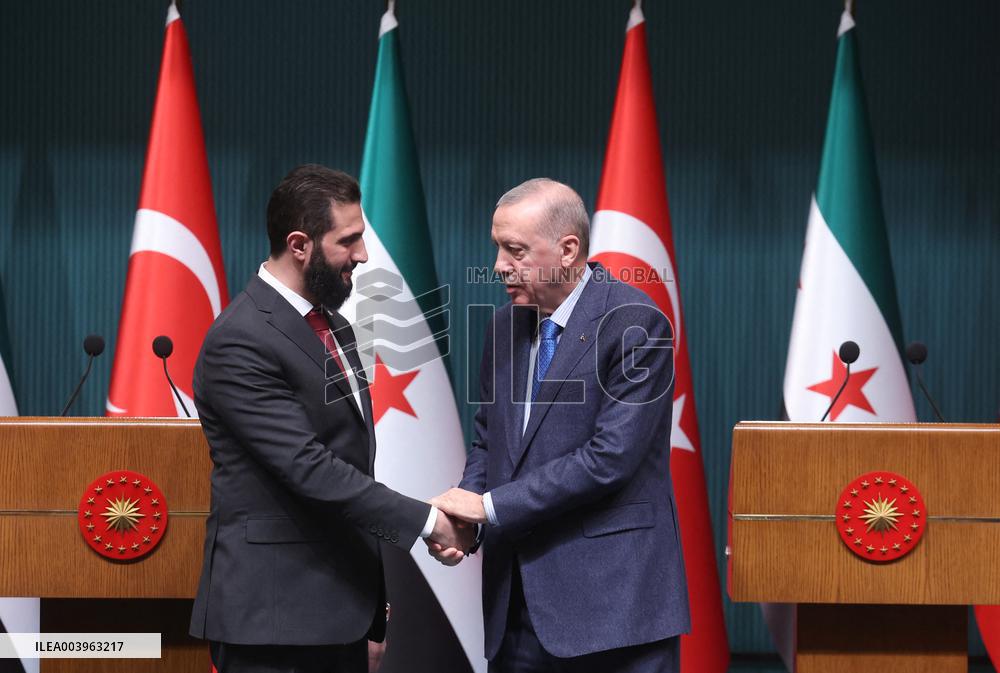 Recep Tayyip Erdogan And Ahmed al-Sharaa Press Conference - Ankara