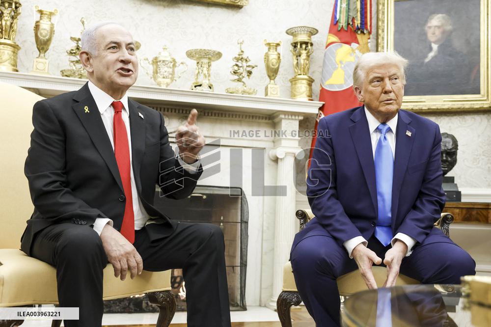 US President Trump welcomes Israeli Prime Minister Netanyahu to the White House