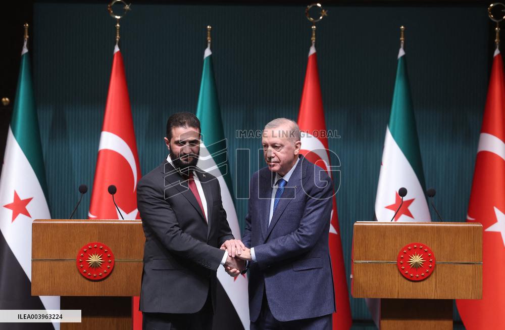 Recep Tayyip Erdogan And Ahmed al-Sharaa Press Conference - Ankara