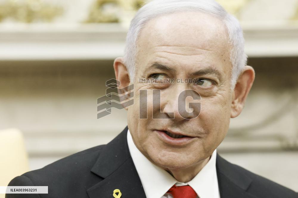 US President Trump welcomes Israeli Prime Minister Netanyahu to the White House