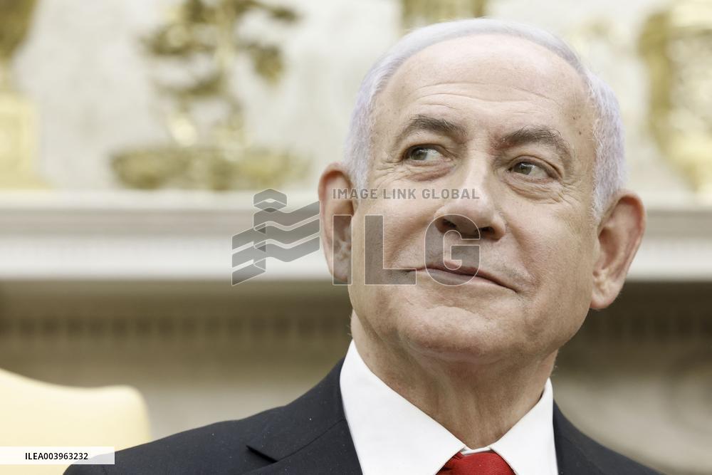 US President Trump welcomes Israeli Prime Minister Netanyahu to the White House