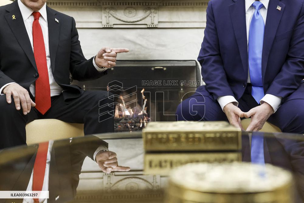 US President Trump welcomes Israeli Prime Minister Netanyahu to the White House