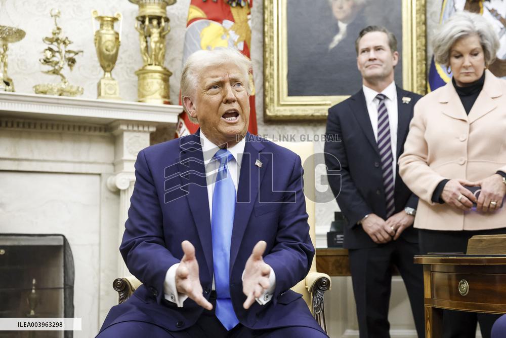 US President Trump welcomes Israeli Prime Minister Netanyahu to the White House