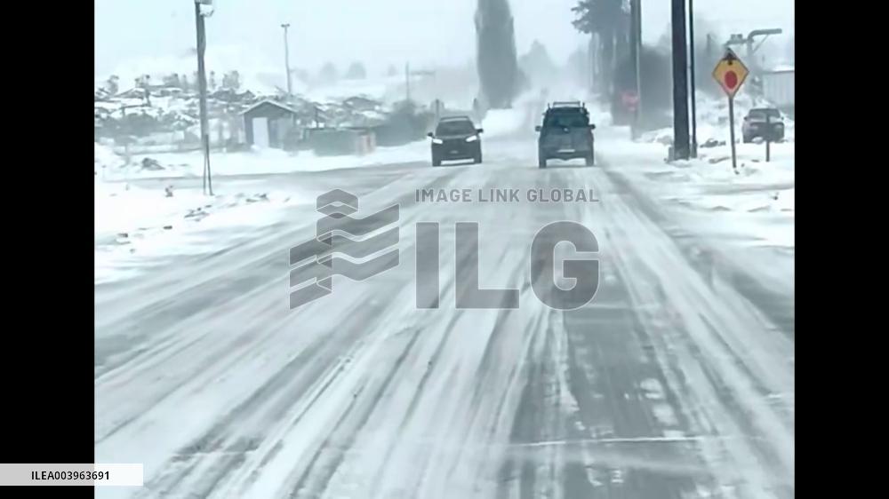 US: Cold Front Brings Blowing Snow And Strong Winds To Montana