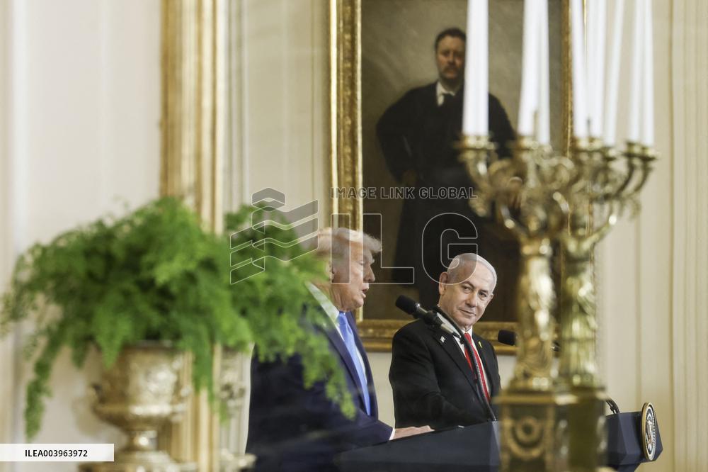 US President Trump welcomes Israeli Prime Minister Netanyahu to the White House