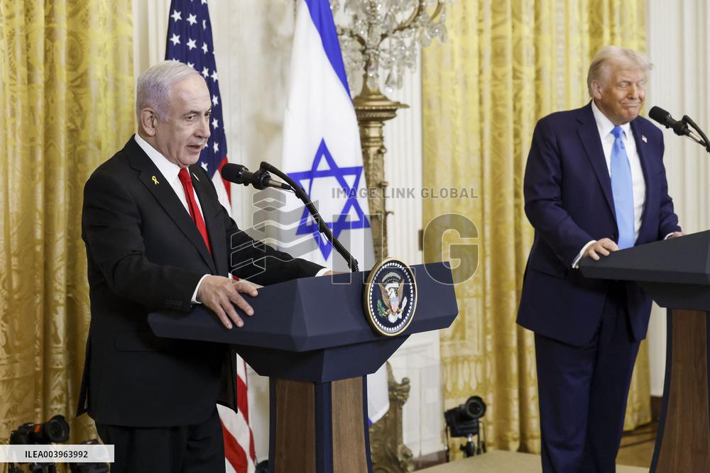 US President Trump welcomes Israeli Prime Minister Netanyahu to the White House