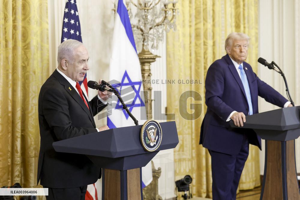 US President Trump welcomes Israeli Prime Minister Netanyahu to the White House