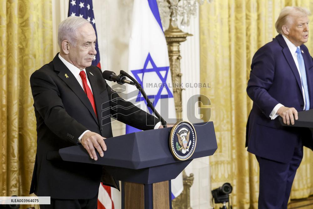 US President Trump welcomes Israeli Prime Minister Netanyahu to the White House
