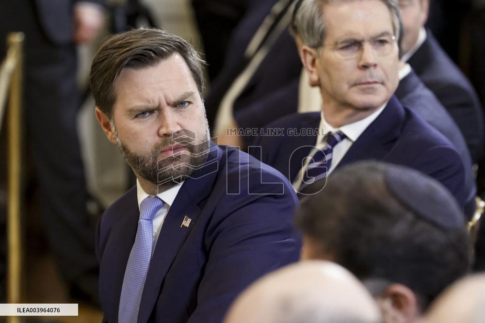 US President Trump welcomes Israeli Prime Minister Netanyahu to the White House