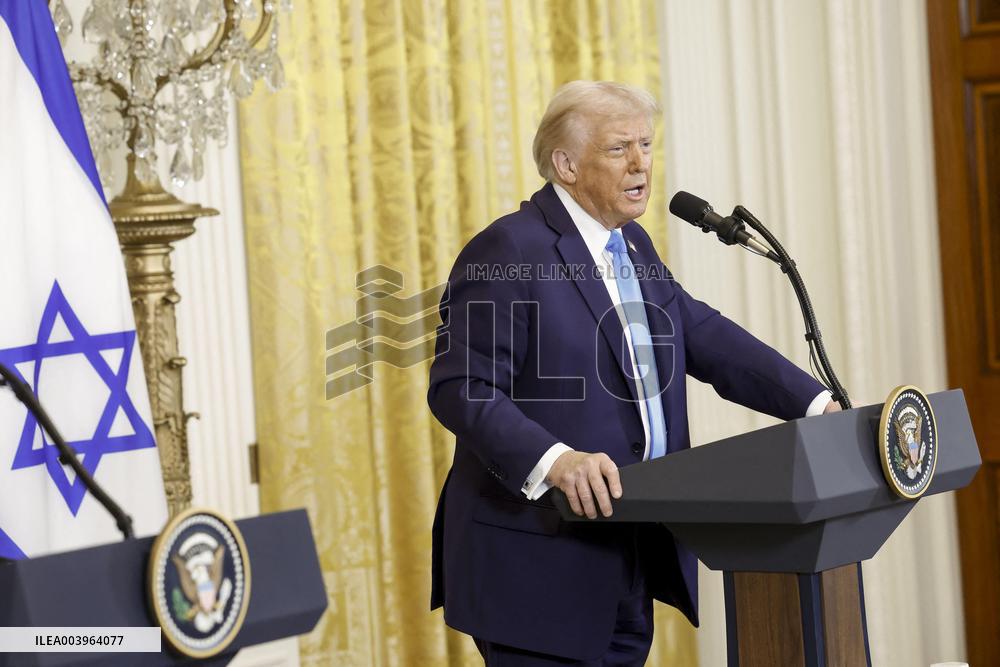 US President Trump welcomes Israeli Prime Minister Netanyahu to the White House