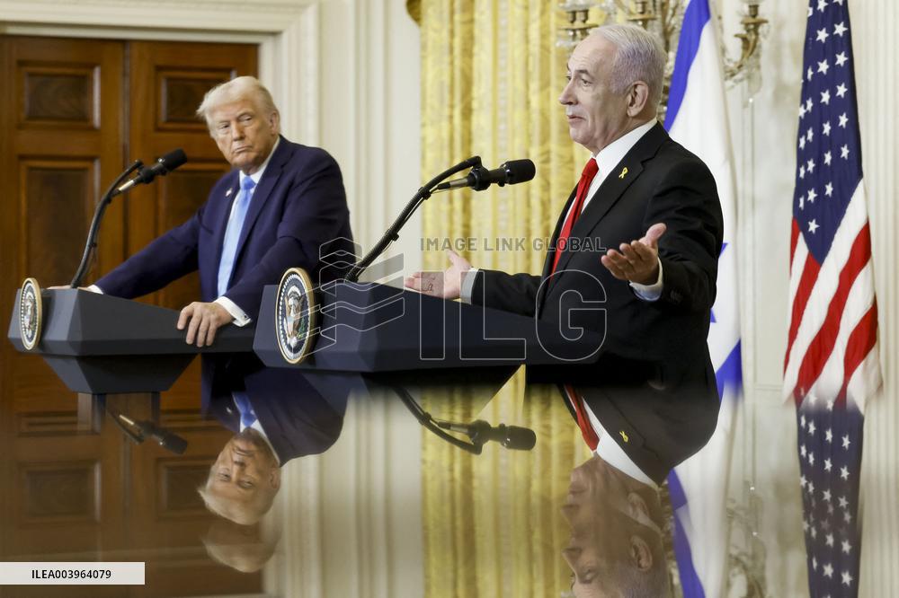US President Trump welcomes Israeli Prime Minister Netanyahu to the White House