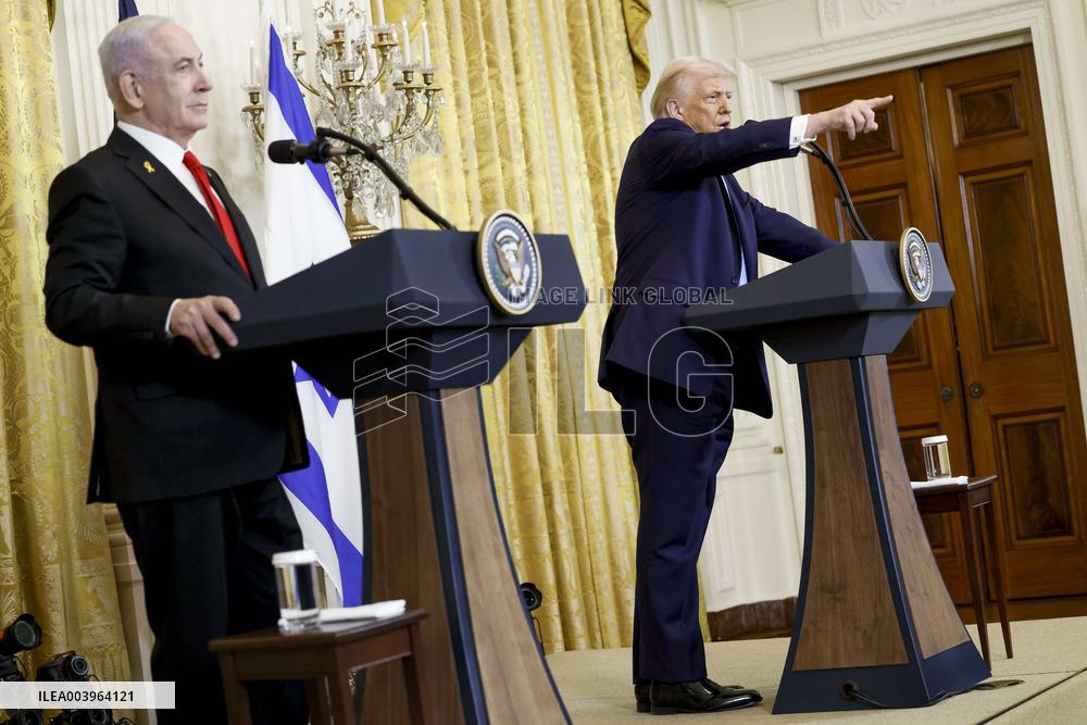 US President Trump welcomes Israeli Prime Minister Netanyahu to the White House