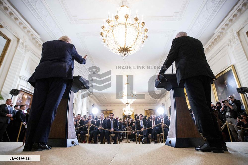 US President Trump welcomes Israeli Prime Minister Netanyahu to the White House