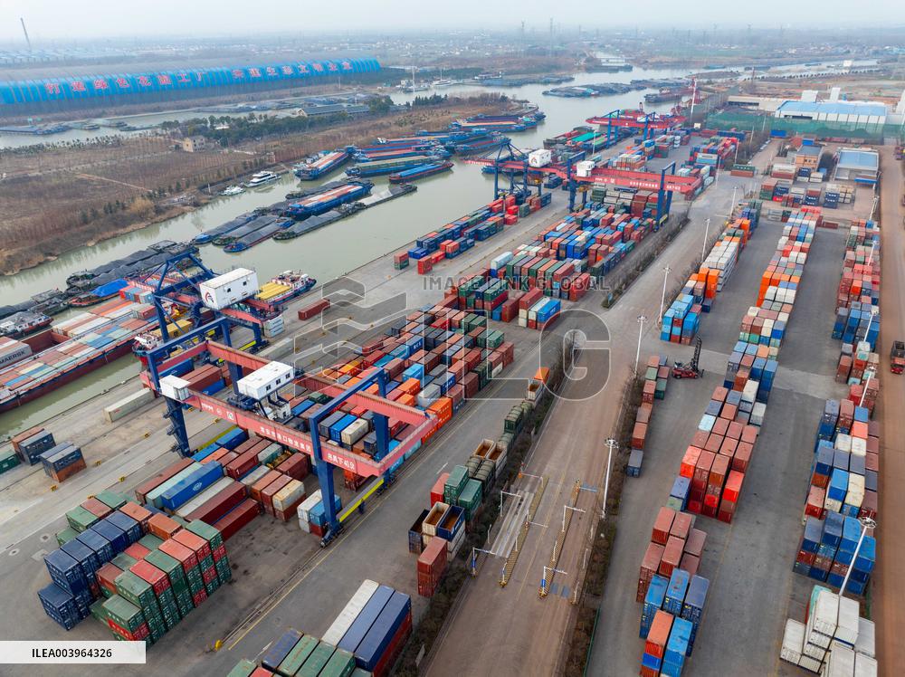 Canal Port Container Trade in Huai'an
