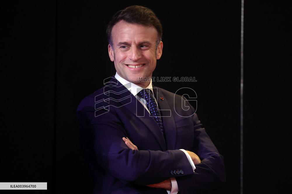 President Macron At Osaka 2025 World Expo French Pavilion Presentation - Paris