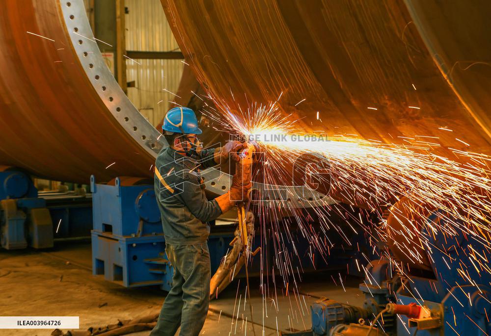 Wind Power Tower Production in Lianyungang