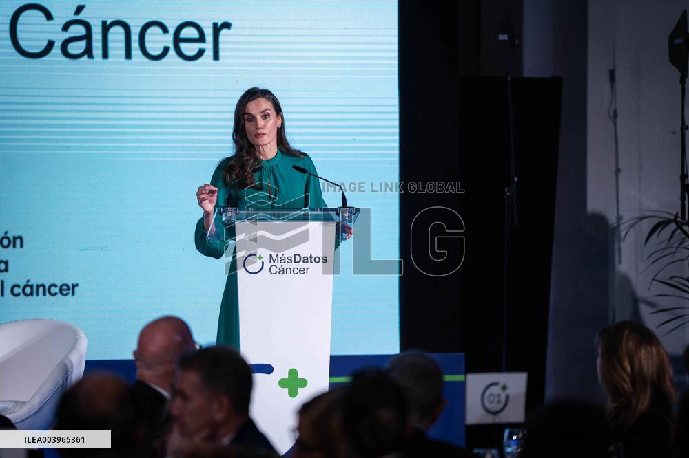 Queen Letizia  Presided Over World Cancer Day - Madrid