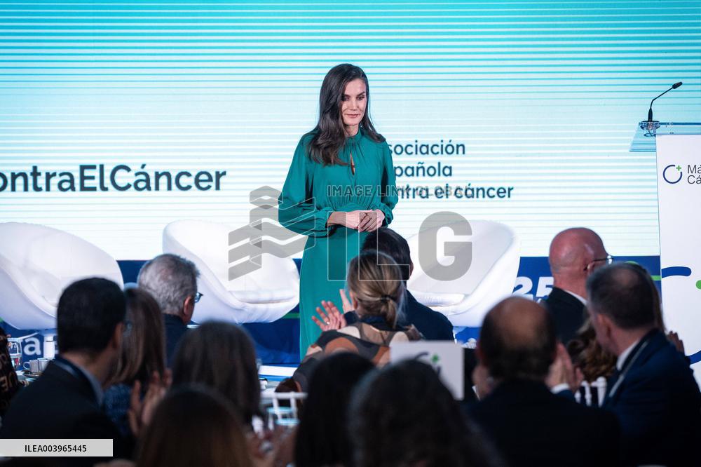 Queen Letizia  Presided Over World Cancer Day - Madrid