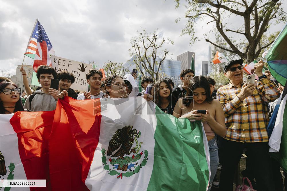 Student-Led Demonstration Against Trump’s Policies - LA