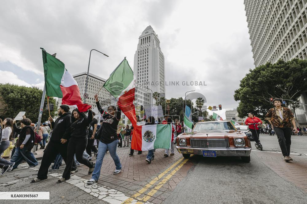 Student-Led Demonstration Against Trump’s Policies - LA