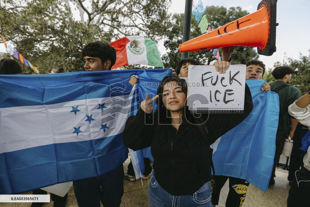 Student-Led Demonstration Against Trump’s Policies - LA