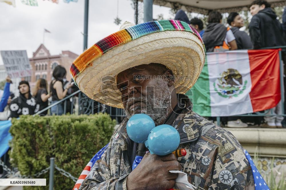 Student-Led Demonstration Against Trump’s Policies - LA