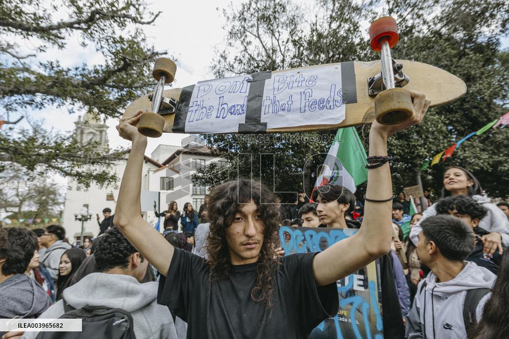Student-Led Demonstration Against Trump’s Policies - LA