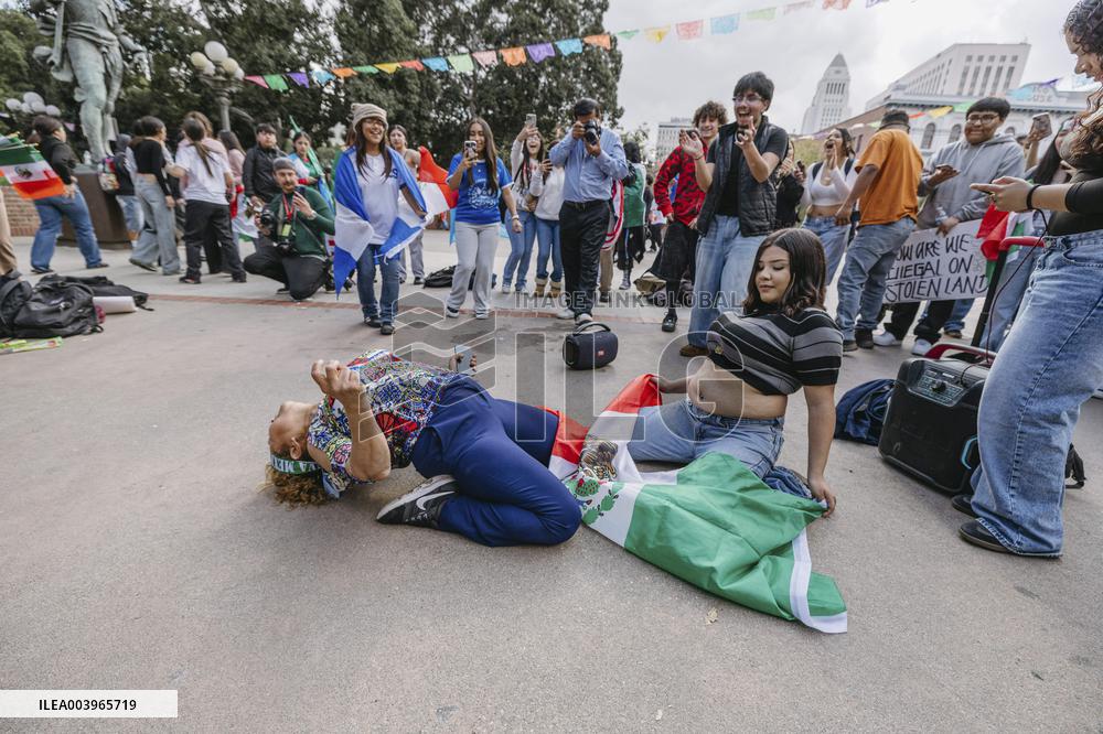 Student-Led Demonstration Against Trump’s Policies - LA