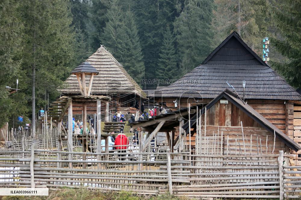 Hutsul Land Ethnopark in Bukovel ski resort