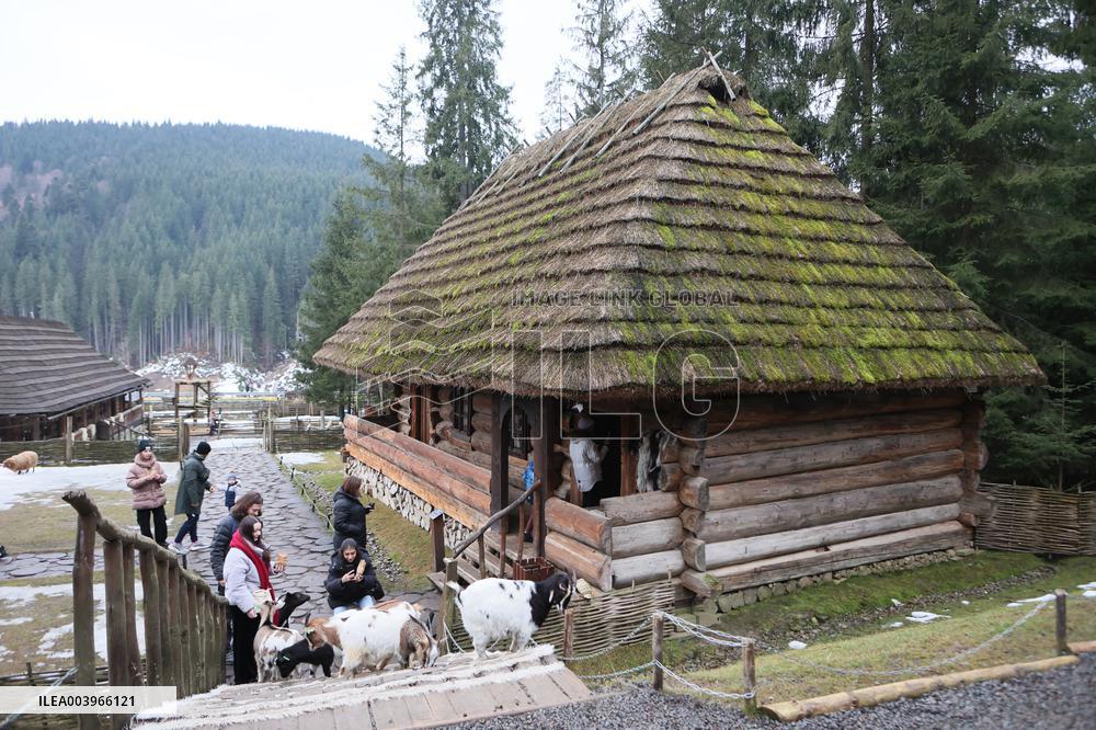 Hutsul Land Ethnopark in Bukovel ski resort