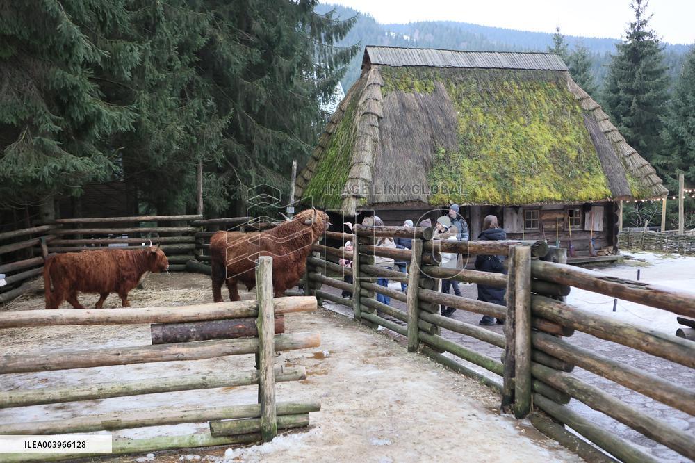Hutsul Land Ethnopark in Bukovel ski resort