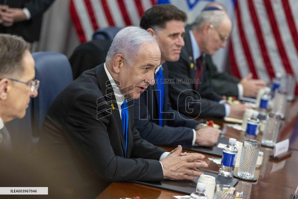 US Secretary of Defense Pete Hegseth meets with Israeli Prime Minister Benjamin Netanyahu
