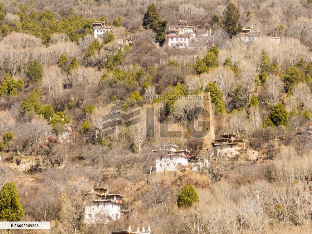 Ancient Stone Watchtower Complex in Ganzi