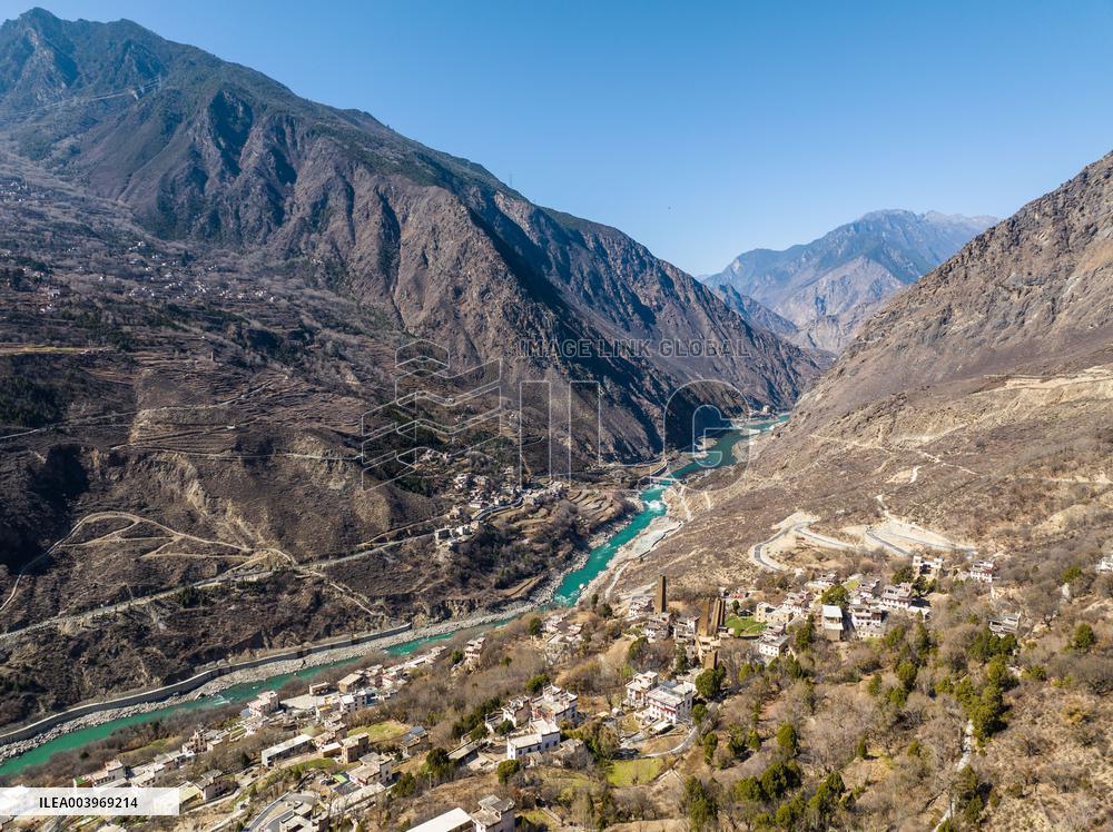 Ancient Stone Watchtower Complex in Ganzi