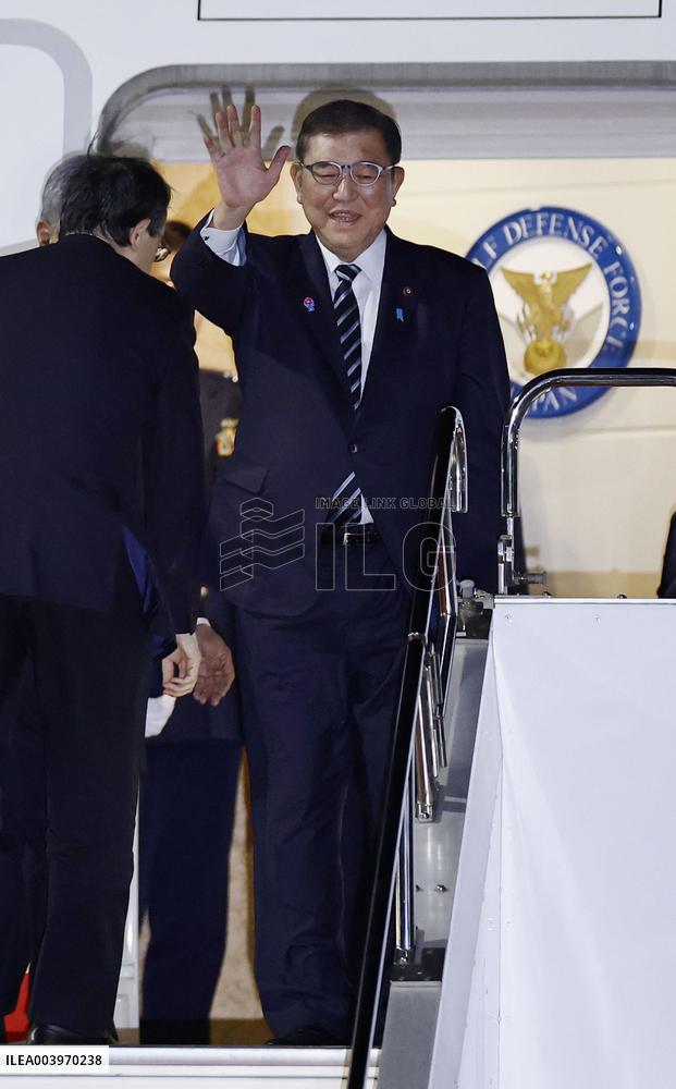 Japan PM Ishiba off to U.S.