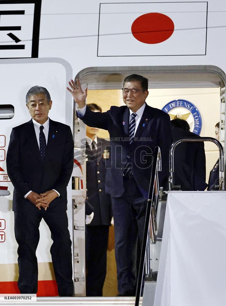 Japan PM Ishiba off to U.S.