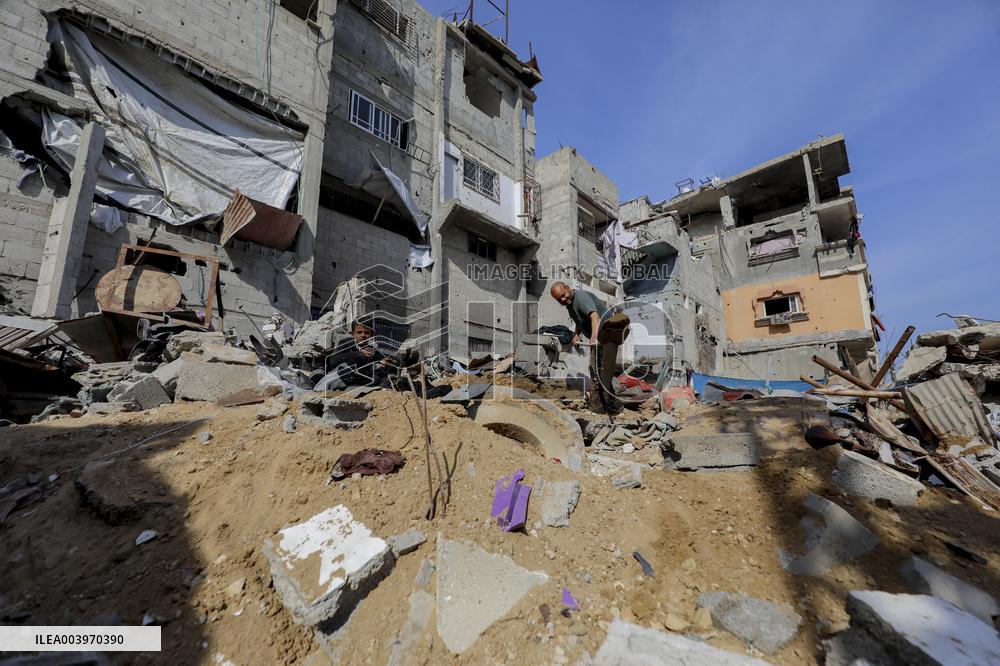 Destroyed Buildings in Gaza - Palestine