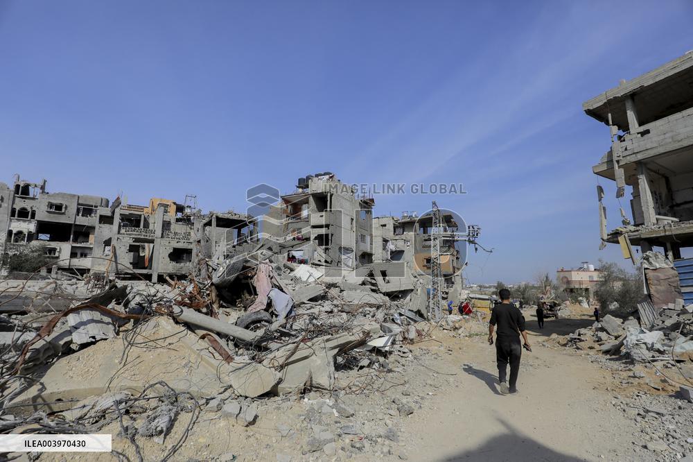 Destroyed Buildings in Gaza - Palestine