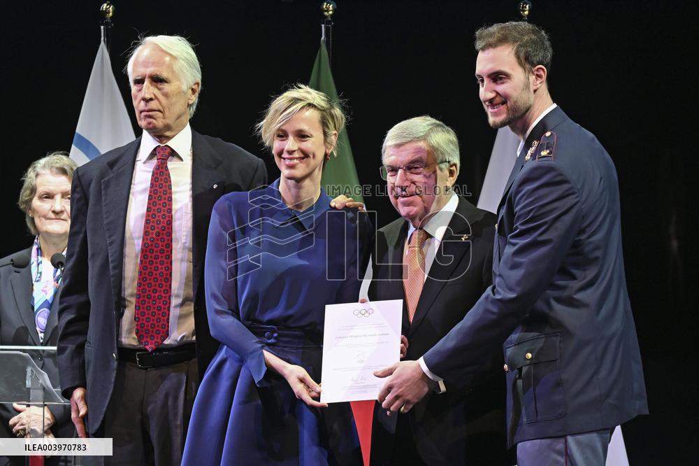 IOC chief Bach attends Milan-Cortina Olympics event