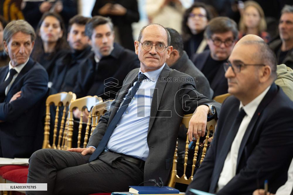 Bruno Retailleau gives a press conference to present a campaign against narcobanditism - Paris RL
