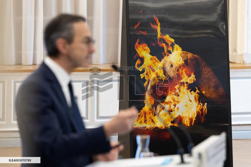 Bruno Retailleau gives a press conference to present a campaign against narcobanditism - Paris RL