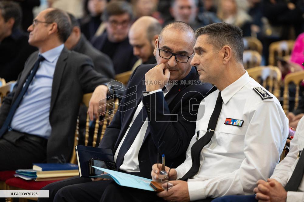 Bruno Retailleau gives a press conference to present a campaign against narcobanditism - Paris RL
