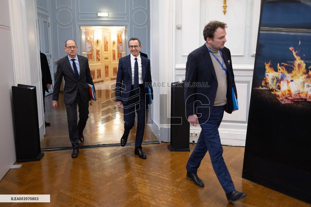 Bruno Retailleau gives a press conference to present a campaign against narcobanditism - Paris RL