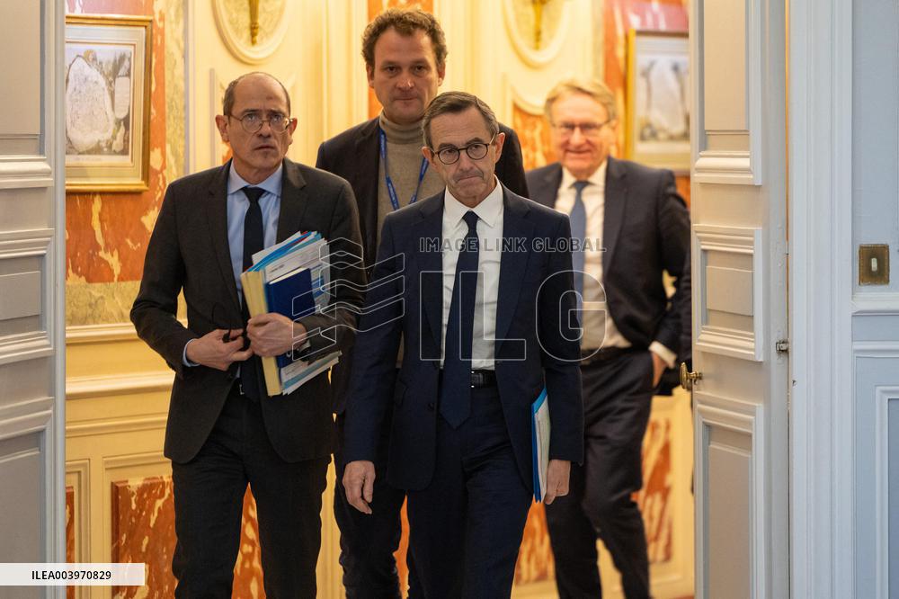 Bruno Retailleau gives a press conference to present a campaign against narcobanditism - Paris RL