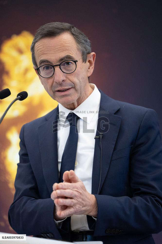 Bruno Retailleau gives a press conference to present a campaign against narcobanditism - Paris RL