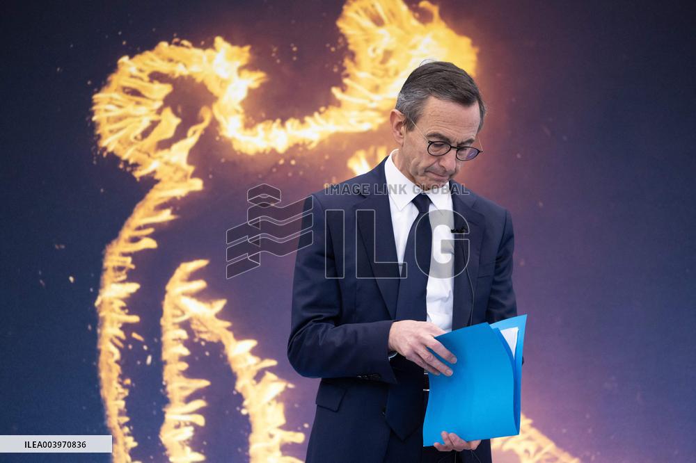 Bruno Retailleau gives a press conference to present a campaign against narcobanditism - Paris RL