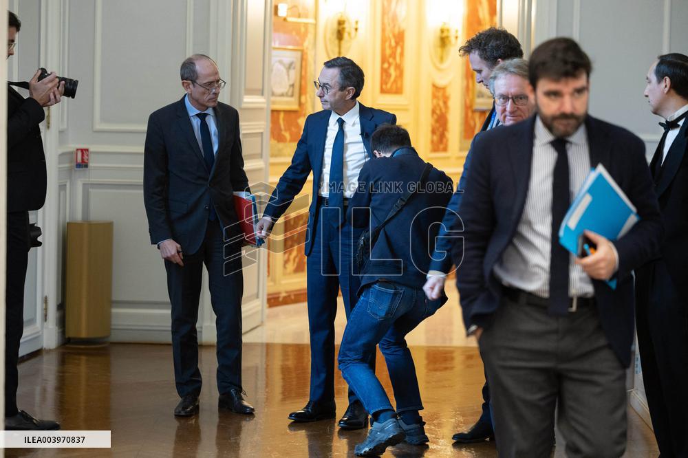 Bruno Retailleau gives a press conference to present a campaign against narcobanditism - Paris RL