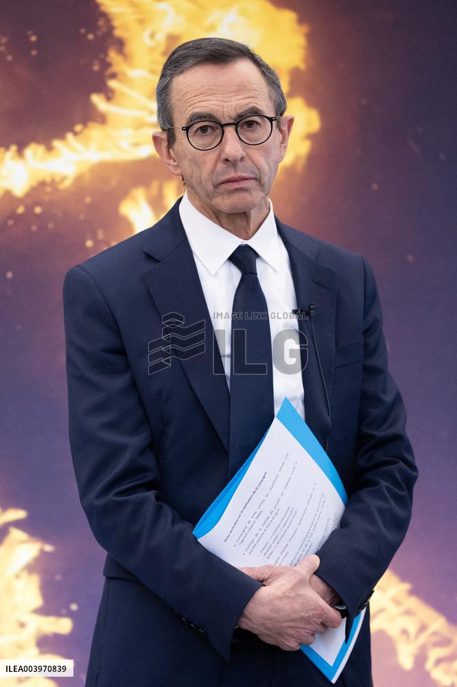 Bruno Retailleau gives a press conference to present a campaign against narcobanditism - Paris RL