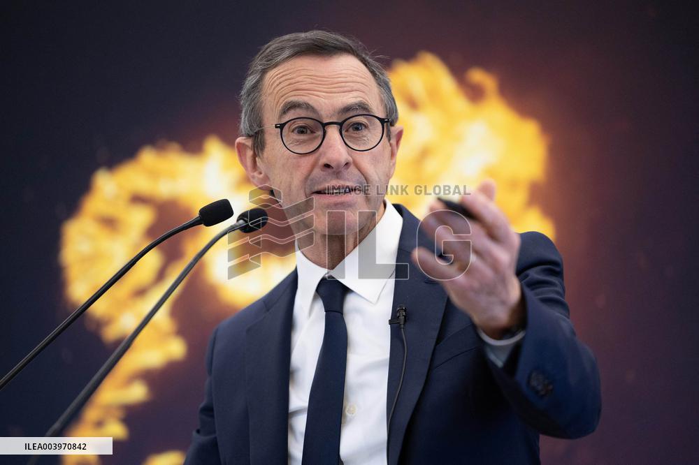 Bruno Retailleau gives a press conference to present a campaign against narcobanditism - Paris RL